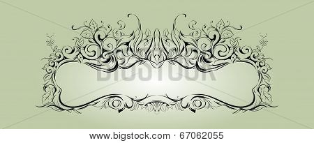 Vector frame with floral elements for registration 2