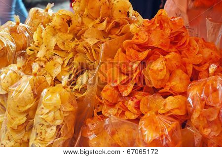Traditional Indonesian Chips On The Market