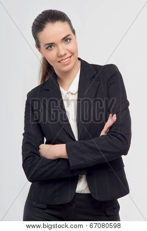 Business lady with crossed hands