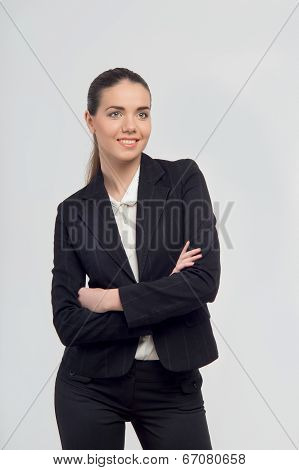 Business lady with crossed hands
