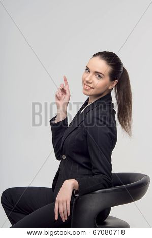 Business woman on the chair