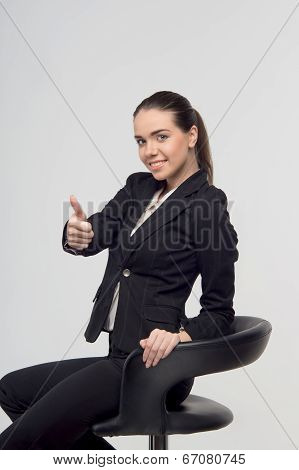 Business woman on the chair