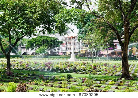 The Kanchanaburi War Cemetery, Thailand