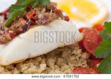 Halibut With Olive Tapenade Crust