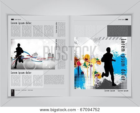 Vector broshure pages. Template.