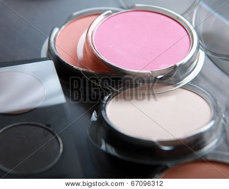 Professional cosmetics, palette with eyeshadow, make-up