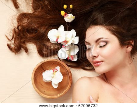 Young woman getting spa treatment