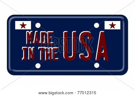 Made In The Usa Vanity Plate