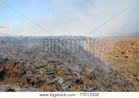 Lava Inside Volcanic Park