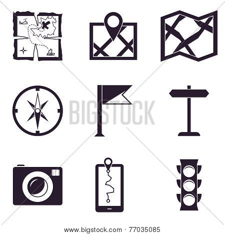 Map and Location Icons set