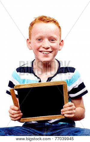 boy with blackboard