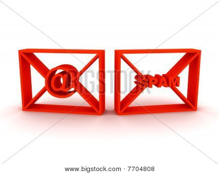 Envelopes With Spam And At