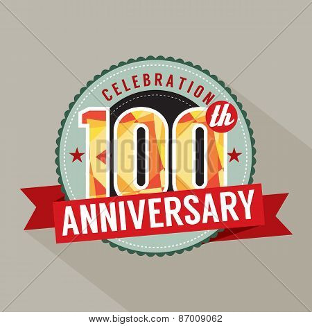100Th Years Anniversary Celebration Design.