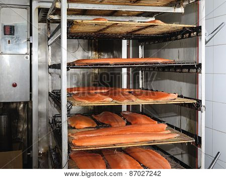 Smoked Salmon Fillet In A Smoke Oven