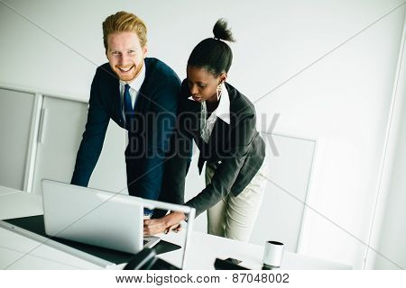 Young Couple In The Office