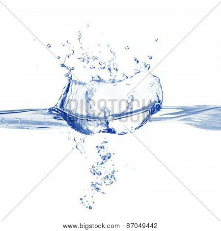 Water splash isolated on white