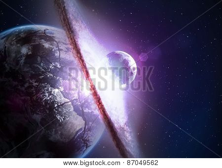 Planet Explosion - Apocalypse - End of The Time. Elements of this image furnished by NASA