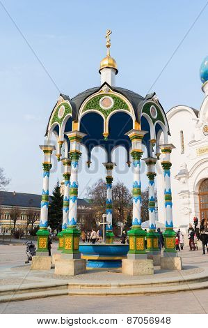 Sergiev Posad, Russia - March 28, 2015. The Great Trinity Monastery In Sergiyev Posad Near Moscow. G