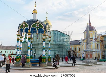 Sergiev Posad, Russia - March 28, 2015. The Great Trinity Monastery In Sergiyev Posad Near Moscow. G