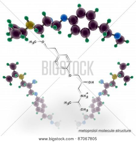 Metoprolol Molecule Structure