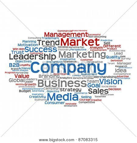 Vector concept or conceptual abstract business success word clou