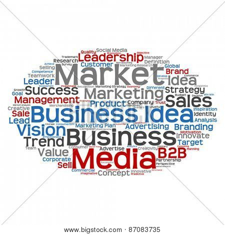 Vector concept or conceptual abstract business success word clou