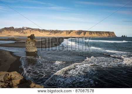 sea-cliffs of Dyrholaey, southern coast of Iceland
