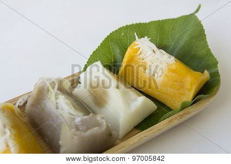 Sweet Thai Banana Coconut Milk Ingredients Concept