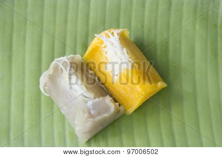 Sweet Thai Banana Coconut Milk Ingredients Concept