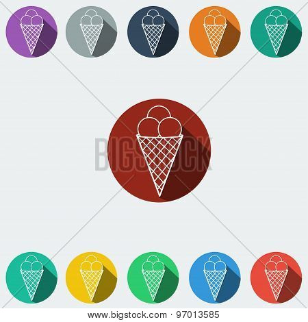 Vector ice cream icons