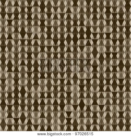 Brown Background With Rhombus. Vector.