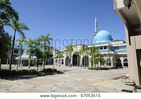 Sultan Haji Ahmad Shah Mosque a.k.a UIA Mosque in Gombak, Malaysia