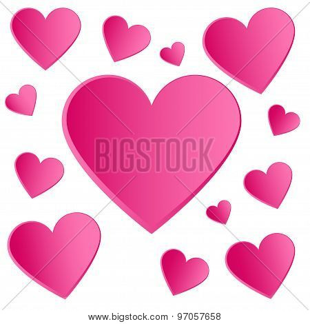 pink hearts pattern