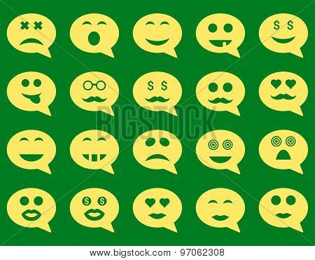 Chat emotion smile icons