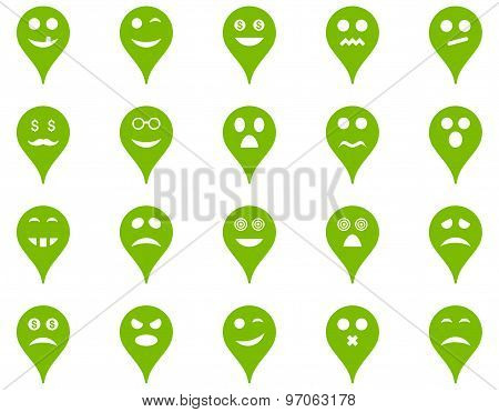 Emotion map marker icons.