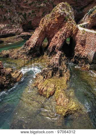 Bridge To Fort  St John Baptist In Berlenga Island, Portugal