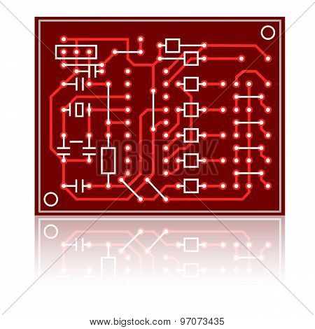 vector abstract circuit board