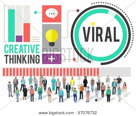 Viral Technology Global Communication Sharing Concept