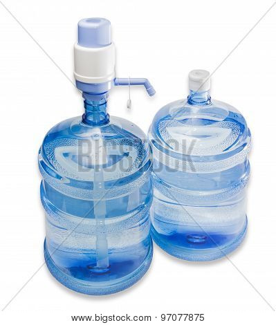 Two Carboys With Drinking Water And Hand Pump