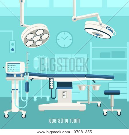 Medical operating room design poster
