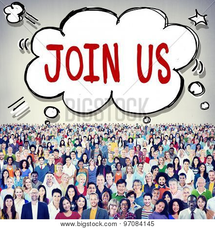 Join Us Invitation Support Business Concept 