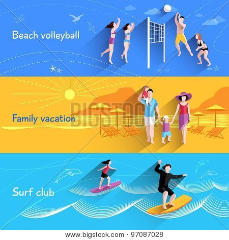 People On Beach Banner