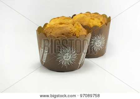 Two Muffins Isolated On White Background
