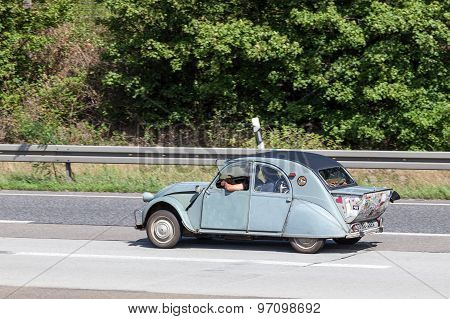 Old Citroen 2Cv With Boot Extension