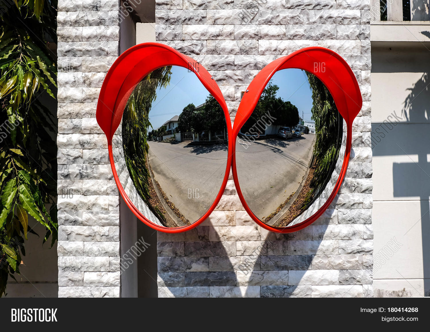 Traffic Mirror On Wall Image & Photo (Free Trial) | Bigstock