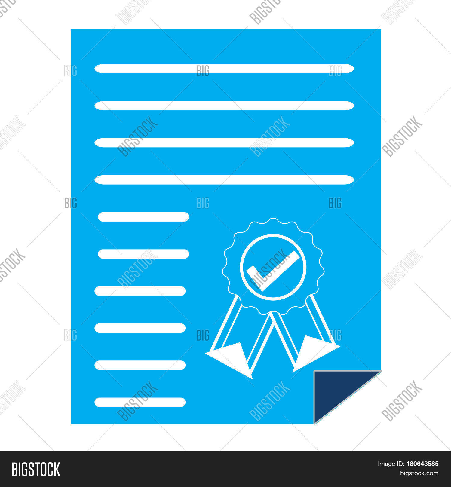 Blue Certificate On Image & Photo (Free Trial) | Bigstock