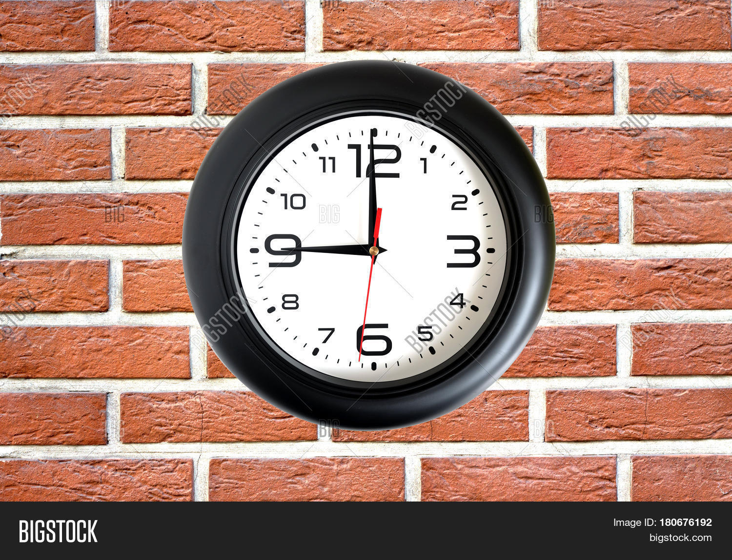 Big Round Clock Black Image & Photo (Free Trial) Bigstock