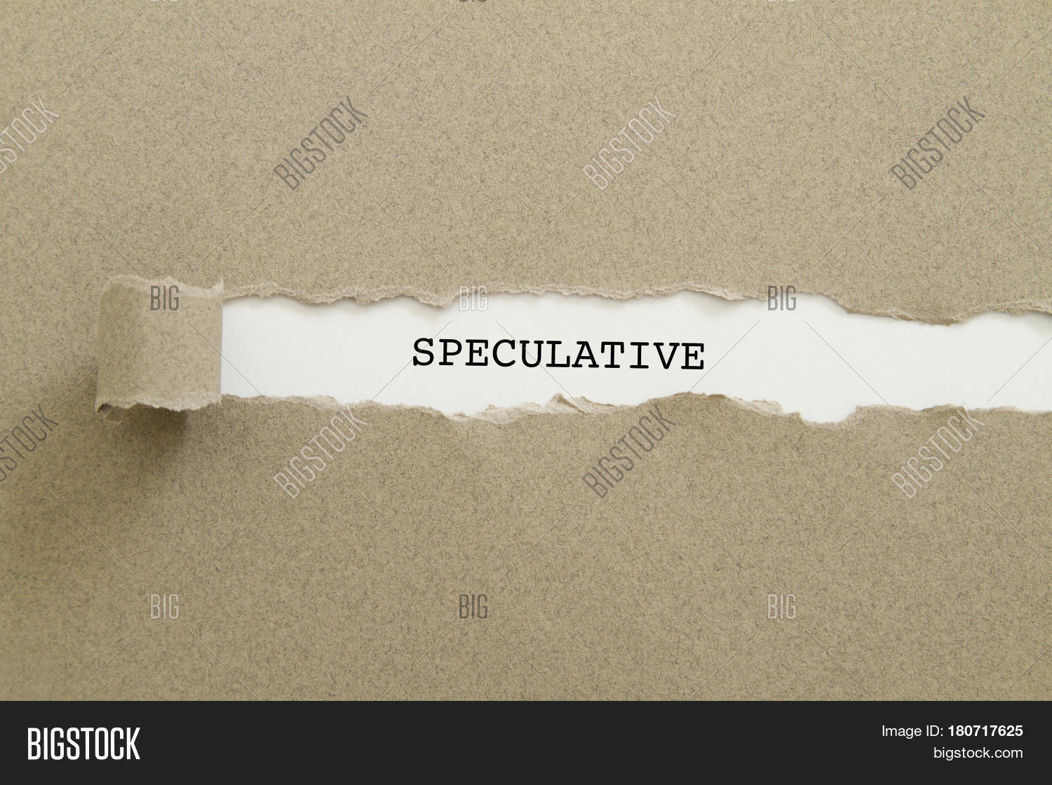 SPECULATIVE Word Image & Photo (Free Trial) Bigstock