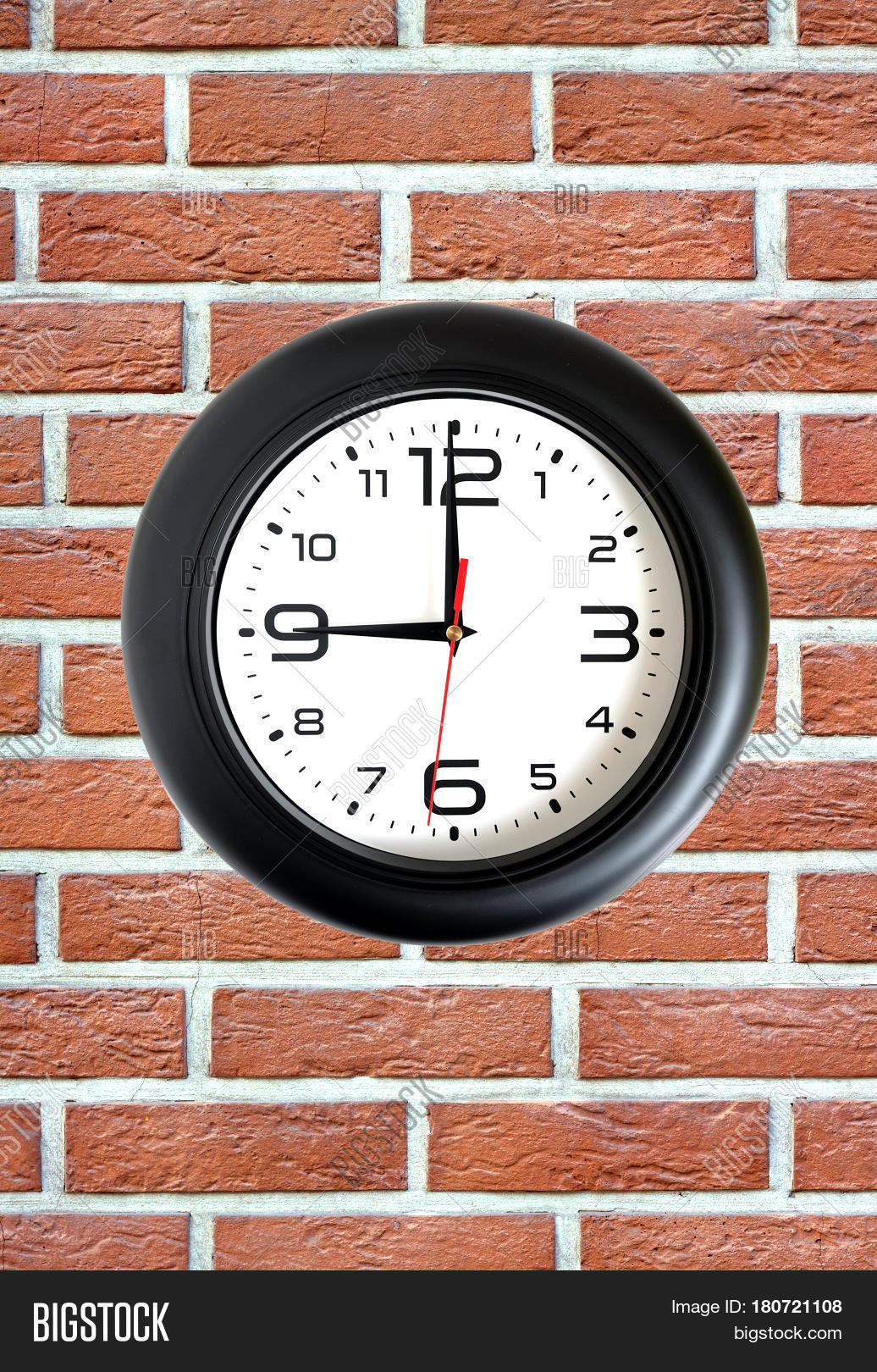 Big Round Clock Black Image & Photo (Free Trial) Bigstock