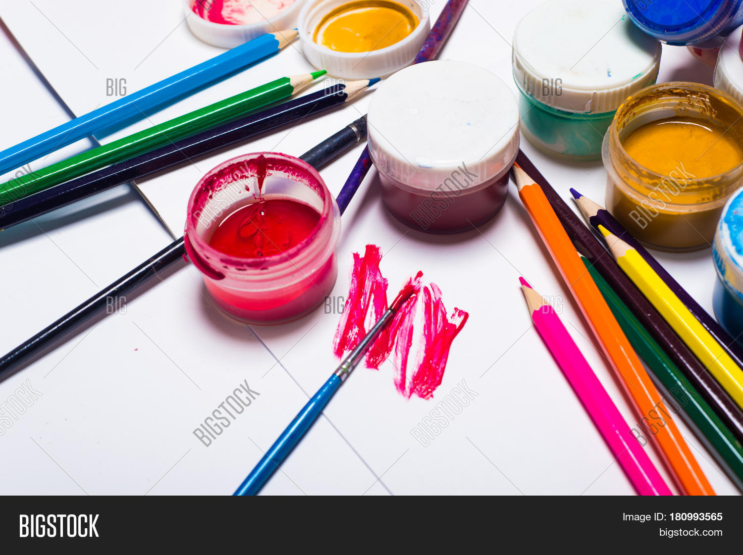 Gouache Paint Brushes Image & Photo (Free Trial) Bigstock